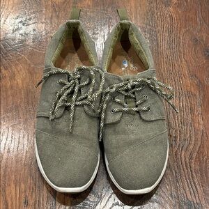 Toms Olive Canvas Sneakers